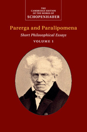 Schopenhauer: <I>Parerga and Paralipomena</I>
