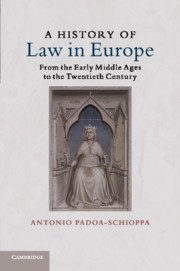 A History of Law in Europe