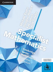 Picture of Specialist Mathematics Year 11 for the Australian Curriculum