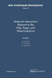 Materials Interactions Relevant to the Pulp, Paper, and Wood Industries