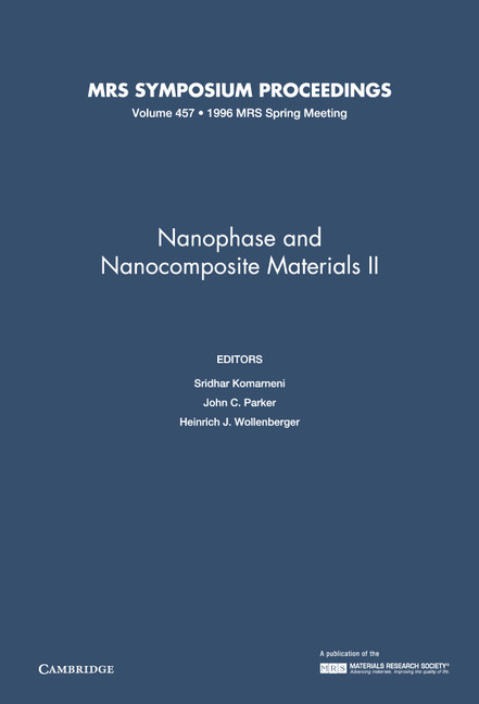 Nanophase and Nanocomposite Materials II