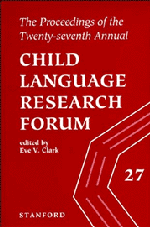 Annual Child Language Research Forum Proceedings