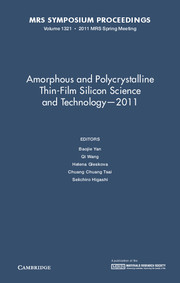 Amorphous and Polycrystalline Thin-Film Silicon Science and Technology — 2011