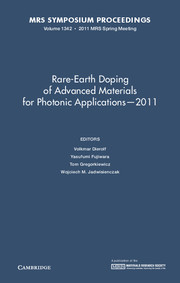 Rare-Earth Doping of Advanced Materials for Photonic Applications — 2011