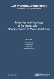 Properties and Processes at the Nanoscale - Nanomechanics of Material Behavior