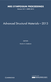 Advanced Structural Materials—2013