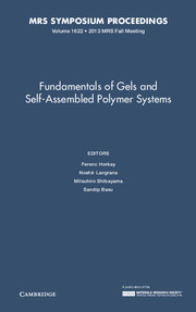 Fundamentals of Gels and Self-Assembled Polymer Systems