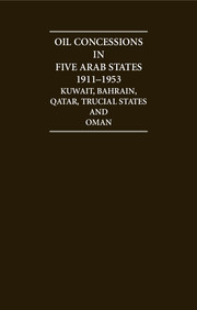 Arabian Gulf Oil Concessions 1911–1953