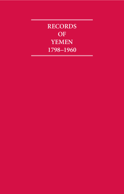 Records of Yemen 1798–1960