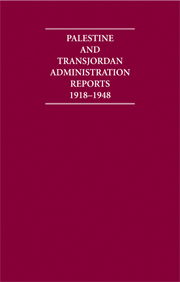 Palestine and Transjordan Administration Reports 1918–1948